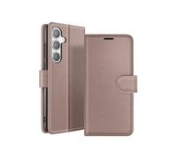 Etui Portefeuille pour Galaxy S24 avec Fonction Support et Languette Magnétique Zanaé Taupe