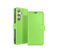 Étui Portefeuille pour Galaxy S24 avec Fonction Support et Languette Magnétique Vert