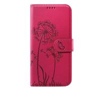 Etui Portefeuille pour Galaxy S24 / S25 Premium Design Fleurs Papillon Zanaé Rouge