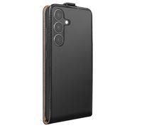 Étui Portefeuille pour Galaxy S25 FE Clapet Vertical avec Languette Magnétique Noir