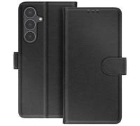 Étui Portefeuille pour Galaxy S25 FE Série Chesterfield avec Fonction Support Noir