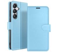Etui Portefeuille pour Galaxy S25 / S24 avec Support et Languette Magnétique Zanaé Bleu clair