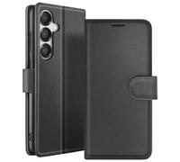 Étui Portefeuille pour Galaxy S25 / S24 avec Support et Languette Magnétique Zanaé Noir