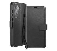 Étui Portefeuille pour Galaxy S26 avec Dragonne et Fonction Stand Mayaxess Noir