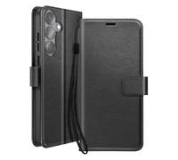 Étui Portefeuille pour Galaxy S26 avec Dragonne et Fonction Stand Mayaxess Noir