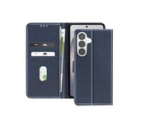 Etui Portefeuille pour Galaxy S26 Plus Série Chesterfield Grainé Fonction Stand Bleu