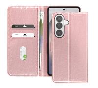 Étui Portefeuille pour Galaxy S26 Plus Série Chesterfield Grainé Fonction Stand Rose