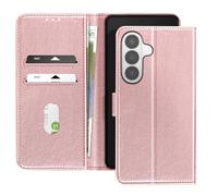 Étui Portefeuille pour Galaxy S26 Série Chesterfield Grainé Fonction Stand, Rose