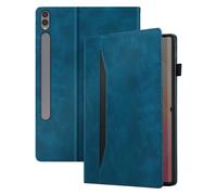 Étui Portefeuille pour Galaxy Tab S11 Ultra avec Support Vidéo Réglable Bleu canard