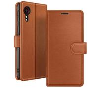Étui Portefeuille pour Galaxy XCover 5 avec Support et Languette Magnétique Marron