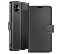 Etui Portefeuille pour Galaxy XCover 6 Pro avec Support et Languette Magnétique Zanaé Noir