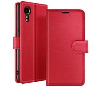 Etui Portefeuille pour Galaxy XCover 7 avec Support et Languette Magnétique Zanaé Rouge