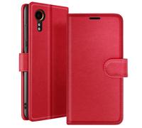 Etui Portefeuille pour Galaxy XCover 7 avec Support et Languette Magnétique Zanaé Rouge
