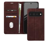 Étui Portefeuille pour Google Pixel 11 / 11 Pro Effet Daim avec Support Bordeaux