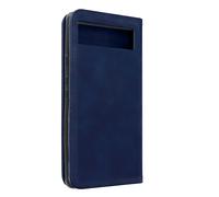 Étui Portefeuille pour Google Pixel 6a Porte-cartes Soft-touch Bleu