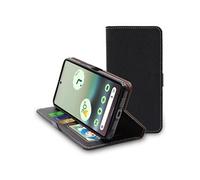 Etui Portefeuille pour Google Pixel 6A PU Cuir Porte-Cartes Support Stand, Noir