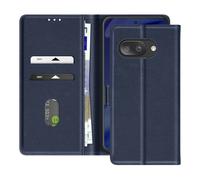 Étui Portefeuille pour Google Pixel 9a Série Chesterfield Grainé Fonction Stand Bleu nuit