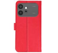 Etui Portefeuille pour Honor 600 / 600 Pro avec Support Vidéo et Dragonne Rouge