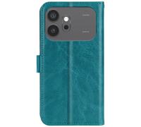 Étui Portefeuille pour Honor 600 / 600 Pro avec Support Vidéo et Dragonne Mayaxess Turquoise