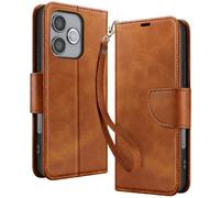 Avizar Étui Portefeuille pour Honor 600 Lite Style Rétro avec Support Marron