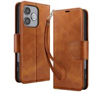 Avizar Étui Portefeuille pour Honor 600 Lite Style Rétro avec Support Marron