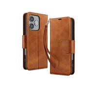 Avizar Étui Portefeuille pour Honor 600 Lite Style Rétro avec Support Marron