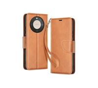 Étui Portefeuille pour Honor Magic 8 Lite Style Rétro avec Support Marron clair