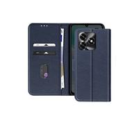 Etui Portefeuille pour Honor X5c Plus 4G Série Chesterfield avec Support Vidéo Bleu nuit