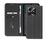 Étui Portefeuille pour Honor X5c Plus 4G Série Chesterfield avec Support Vidéo Noir