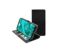 Etui Portefeuille pour Huawei P40 Lite (2020) PU Cuir Porte-Cartes Support Stand, Noir / Rouge