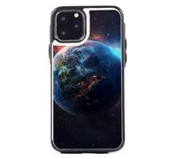 Étui portefeuille pour iPhone 11 Pro 5,8 pouces, imprimé planète spatiale, terre, cuir PU, fermeture magnétique, anti-choc, avec porte-cartes