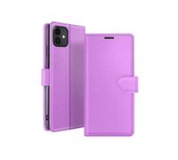 Étui Portefeuille pour iPhone 11 Support et Languette Magnétique Violet