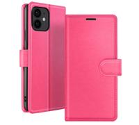 Étui Portefeuille pour iPhone 12 mini Fonction Support et Languette Magnétique Fuchsia