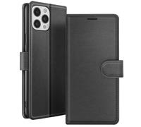 Étui Portefeuille pour iPhone 12 Pro Max avec Support et Languette Magnétique Zanaé Noir