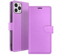 Zanaé Étui portefeuille pour iPhone 12 Pro Max – Support et languette magnétique – Violet