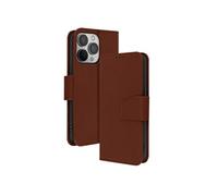 Etui Portefeuille pour iPhone 13 Pro en Cuir Premium avec Fonction Stand Marron