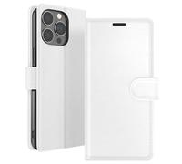 Etui Portefeuille pour iPhone 13 Pro Support et Languette Magnétique Zanaé Blanc