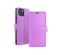 Etui Portefeuille pour iPhone 13 Support et Languette Magnétique Zanaé Violet
