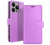 Zanaé Étui portefeuille pour iPhone 14 Pro Max support et languette magnétique Violet