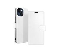 Zanaé Étui portefeuille iPhone 14 — support, compartiments pour cartes, fermeture magnétique, blanc
