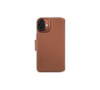 Etui Portefeuille pour iPhone 16 Plus MagSafe avec Coque Détachable Marron
