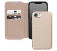 Étui Portefeuille pour iPhone 16e Classic Series avec Fonction Support Vidéo Dorée