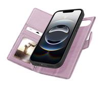Étui Portefeuille pour iPhone 16e Protection Anti-RFID, Coque Détachable Rose