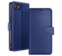 Generique Étui portefeuille Zanaé pour iPhone 16e – Support et languette magnétique – Bleu nuit