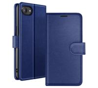 Generique Étui portefeuille Zanaé pour iPhone 16e – Support et languette magnétique – Bleu nuit