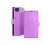 Etui Portefeuille pour iPhone 16e Support et Languette Magnétique Zanaé Violet