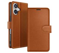 Étui Portefeuille pour iPhone 17 Air Fonction Support et Languette Magnétique Zanaé Marron