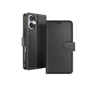 Étui Portefeuille pour iPhone 17 Air Fonction Support et Languette Magnétique Zanaé Noir