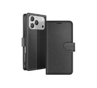 Étui Portefeuille pour iPhone 17 Pro Max avec Support et Languette Magnétique Zanaé Noir
