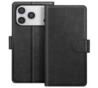 Etui Portefeuille pour iPhone 17 Pro Max Chesterfield avec Fonction Support Noir